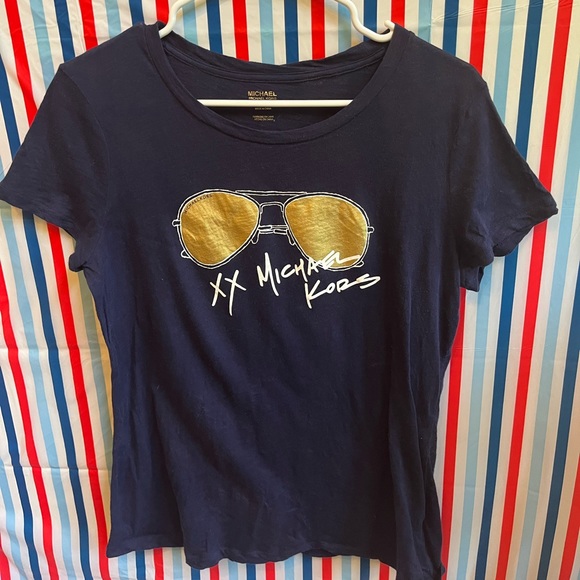 Michael Kors Tops - Michael Kors Navy Sunglasses T-Shirt Women’s Large